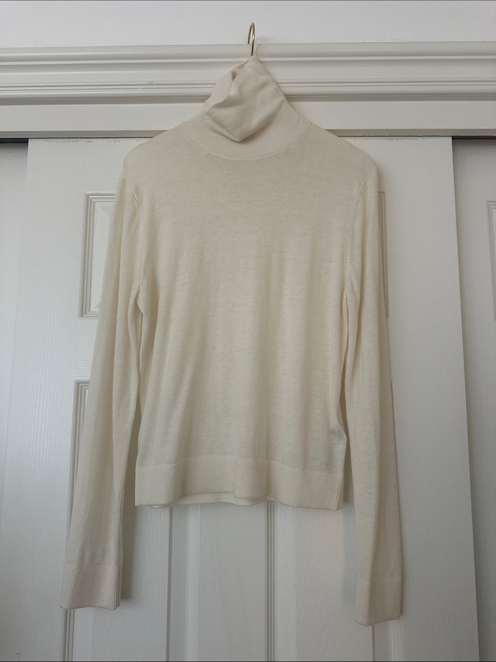 Massimo Dutti Cream Turtleneck Sweater